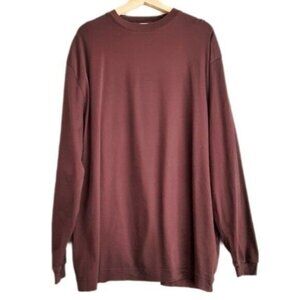 CUTTER & BUCK \ Crewneck Tee Long Sleeve burgundy Men's Sz XL